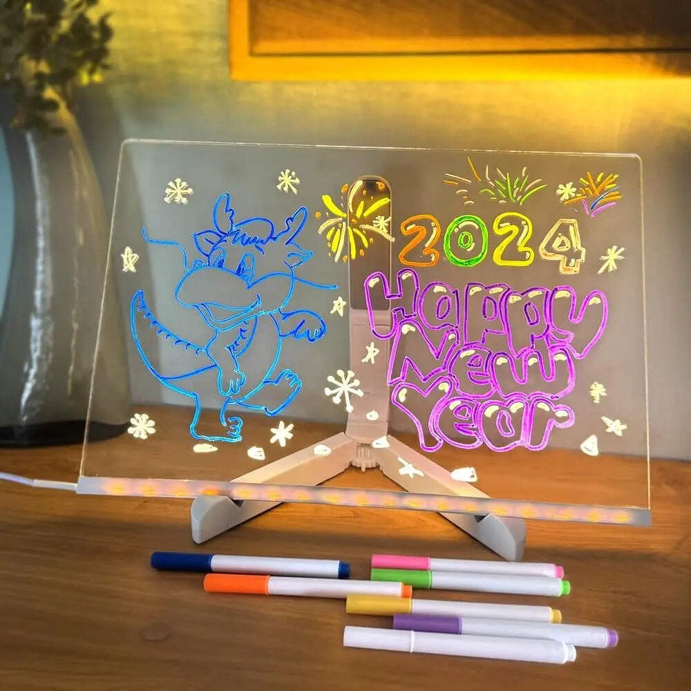 LED Glow Drawing Board – Creative Light-Up Message & Doodle Pad