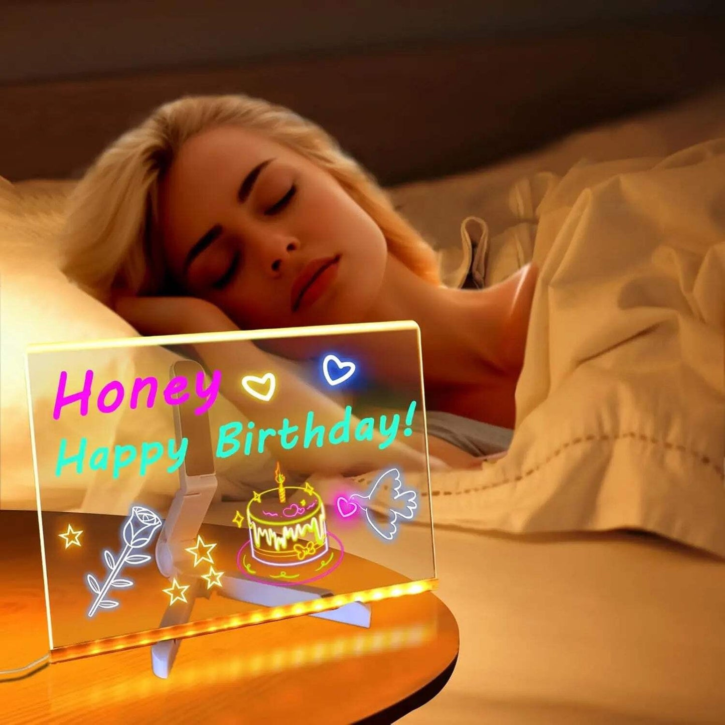 LED Glow Drawing Board – Creative Light-Up Message & Doodle Pad