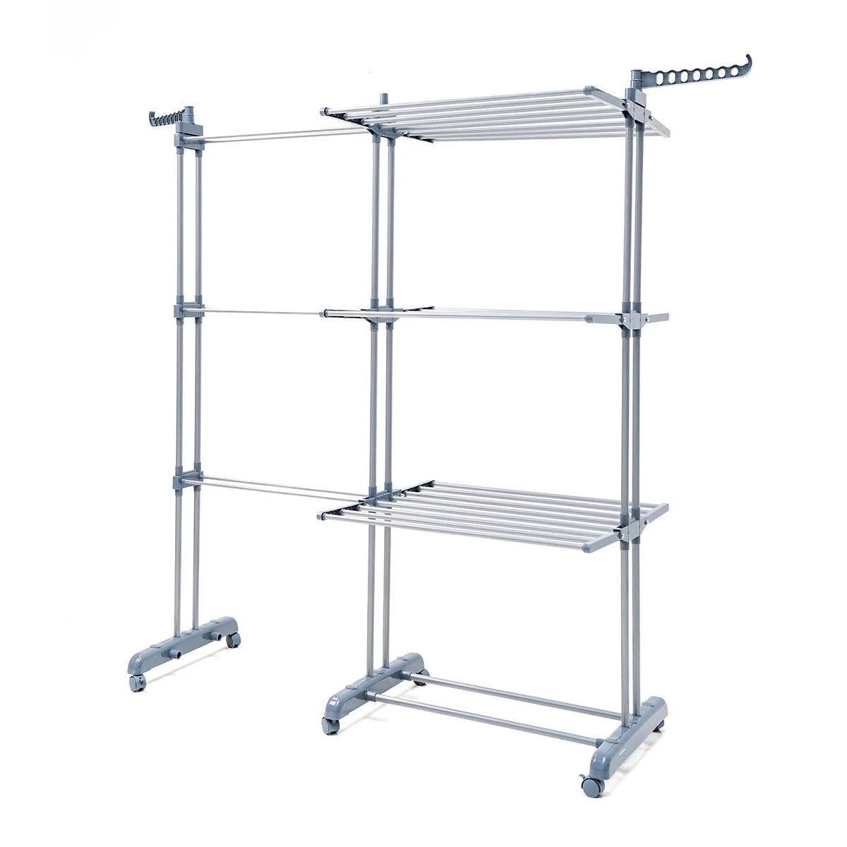 Foldable Vertical Extendable Clothes Drying Rack with Wheels XL