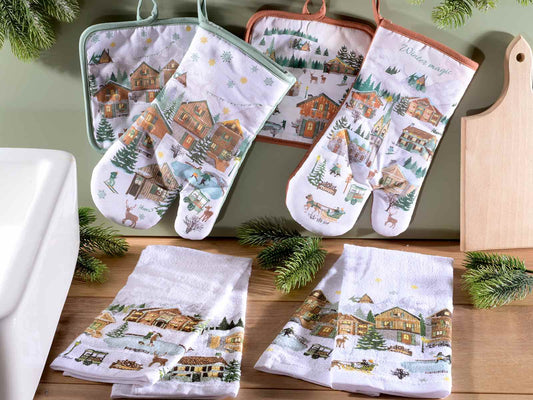 Winter Chalet Christmas Kitchen Set