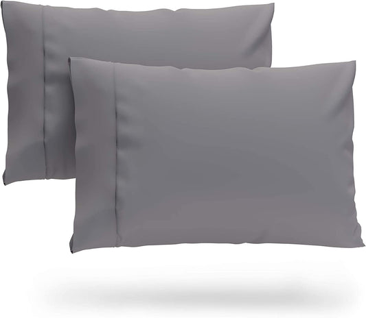 Percale Pair Of Pillow Cases - Charcoal