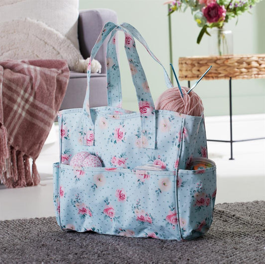 Knitting Bag - Blue Floral