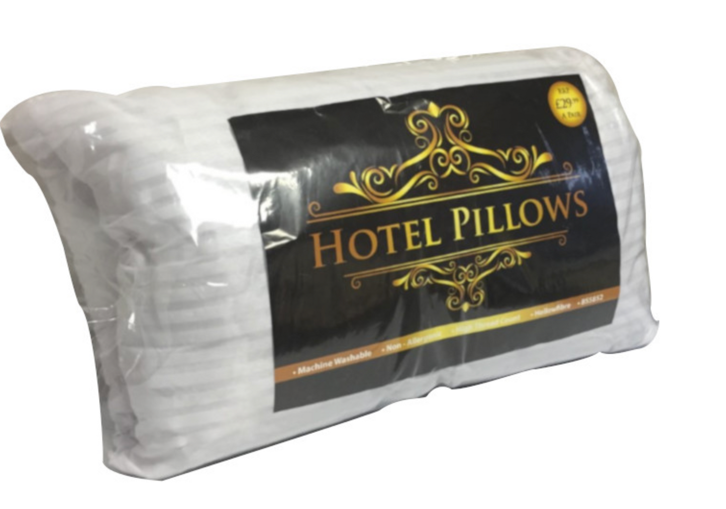 Pair Of Satin Stripe Hotel Pillows