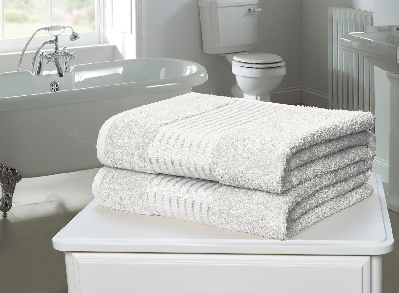 Luxury Feel 2 Piece - Bath Sheets - White