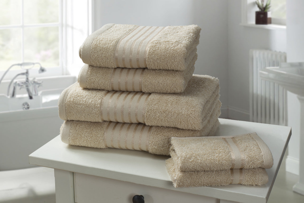 Luxury Feel 6 Piece Towel Bale - Biscuit