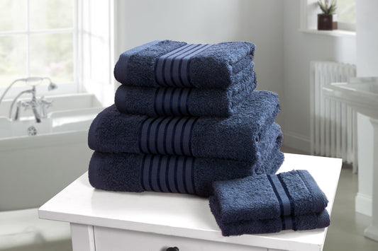Luxury Feel 6 Piece Towel Bale - Navy