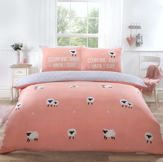 Counting Sheep Duvet Set - Pink