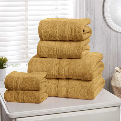 Hotel Quality Towel Bale Set of 6 Ochre