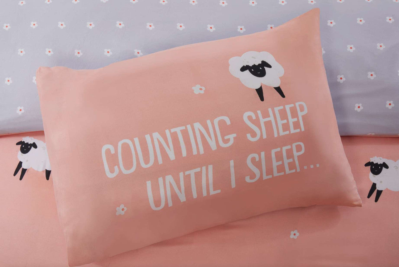 Counting Sheep Duvet Set - Pink