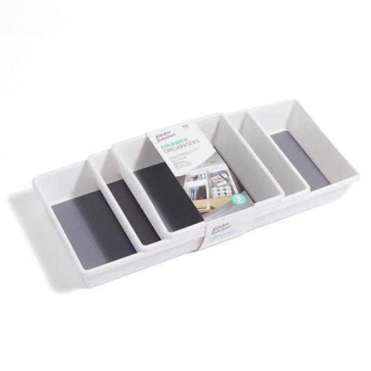 Kitchen Drawer Organiser - Pack of 3