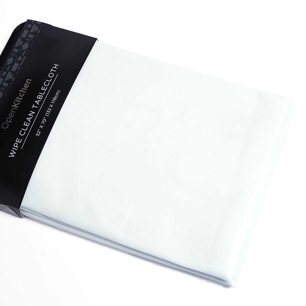 Wipe Clean PVC Tablecloth - White